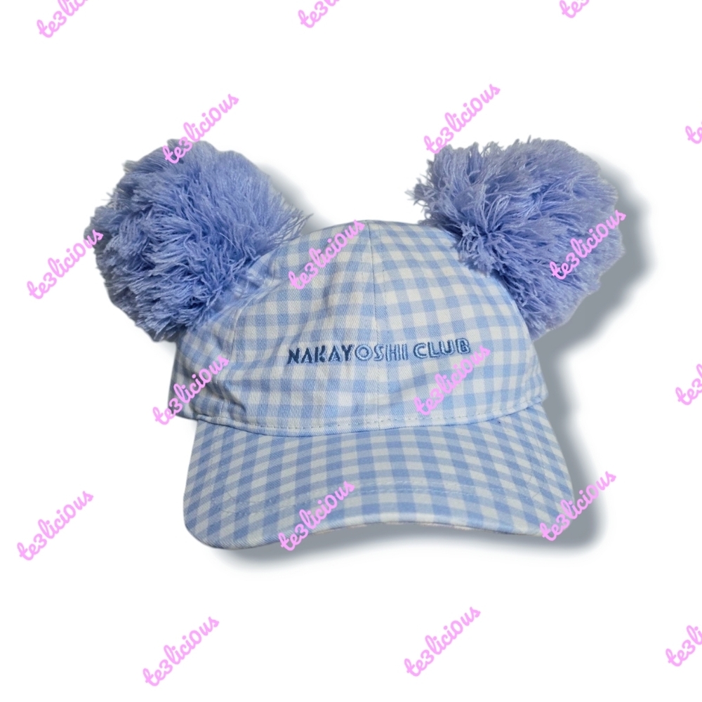 DISNEY TOKYO NAKAYOSHI CLUB BLUE MICKEY POMPOM BASEBALL CAP HAT
